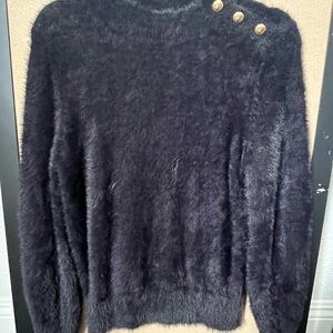 Banana Republic Navy Sweater with Gold Accents